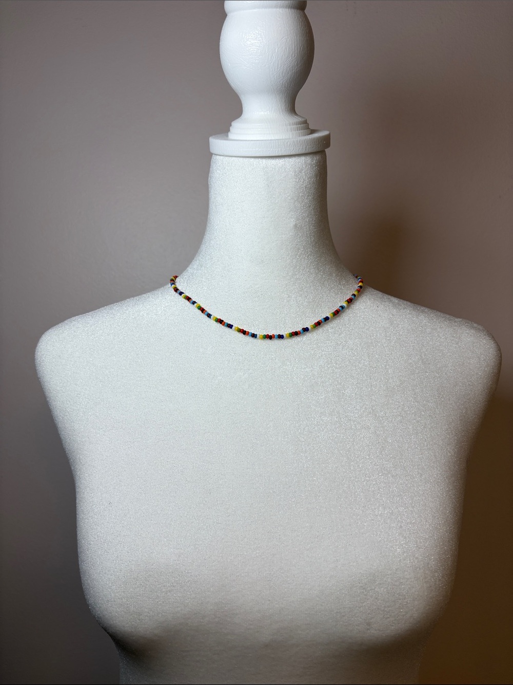 Colorful Seed Bead Necklace - Multicolor - Picture 2 of 3